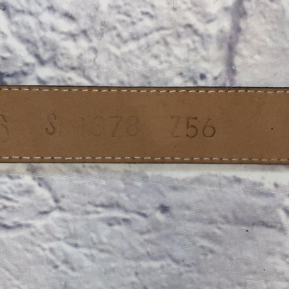 B.B. Simon Cheetah Print Leather Calf Hair Textured Gold Buckle Belt S - Picture 5 of 6